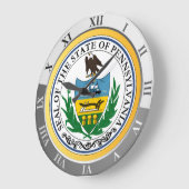 Pennsylvania ラージ壁時計 (傾斜)