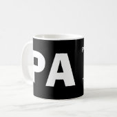 Pennsylvania*大きいPAの黒いマグ コーヒーマグカップ (正面左)