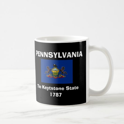 Pennsylvania*大きいPAの黒いマグ コーヒーマグカップ (右)