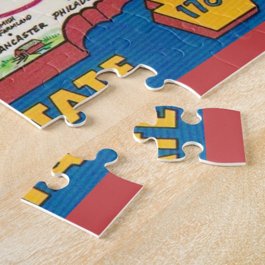 Pennsylvania 11x14 Map Jigsaw Puzzle ジグソーパズル (側面)