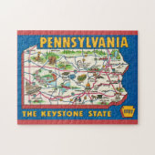 Pennsylvania 11x14 Map Jigsaw Puzzle ジグソーパズル (横)