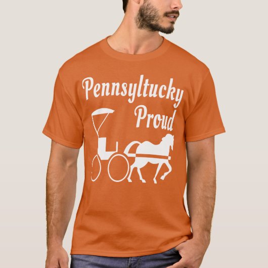 Pennsylvania Amish Horse And Buggy Pennsyltucky fu Tシャツ (正面)