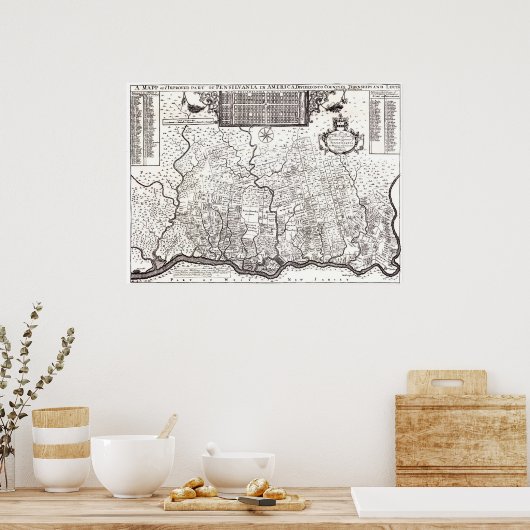 Pennsylvania Colony 1687 ポスター (キッチン)