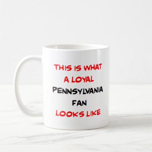 pennsylvania fan, loyal コーヒーマグカップ (左)