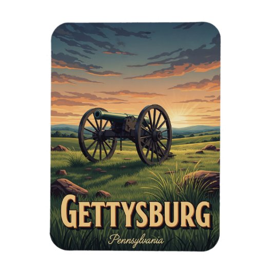 Pennsylvania Gettysburg Travel マグネット (縦)
