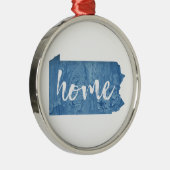 Pennsylvania Home Wood Grain メタルオーナメント (右)