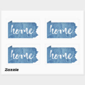 Pennsylvania Home Wood Grain 長方形シール (シート)