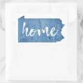 Pennsylvania Home Wood Grain 長方形シール (バッグ)