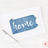 Pennsylvania Home Wood Grain 長方形シール (封筒)