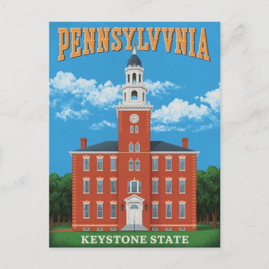 Pennsylvania Keystone State ポストカード (正面)