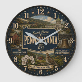 Pennsylvania Keystone State Historic Landmark ラージ壁時計