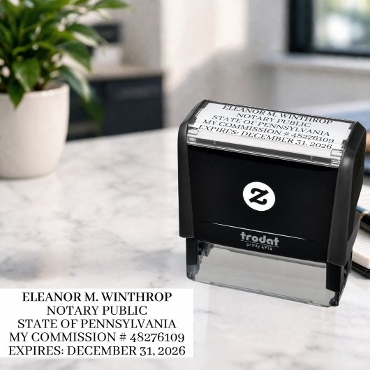 Pennsylvania Notary Public  セルフインキングスタンプ