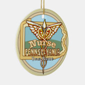 Pennsylvania Nurse Caduceus セラミックオーナメント (右)