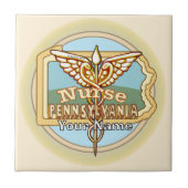 Pennsylvania Nurse Caduceus Tile タイル (正面)