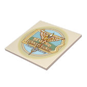 Pennsylvania Nurse Caduceus Tile タイル (側面)
