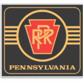 Pennsylvania Railroad Black and  Gold large Square シール (正面)