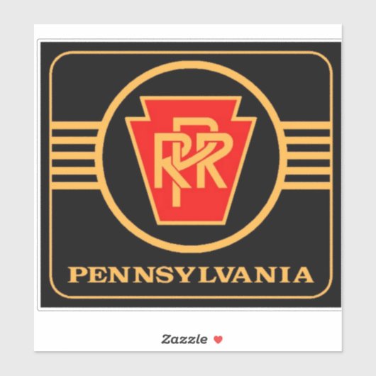 Pennsylvania Railroad Black and  Gold large Square シール (シート)