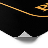 Pennsylvania Railroad Logo, Black & Gold  ポスター (角)