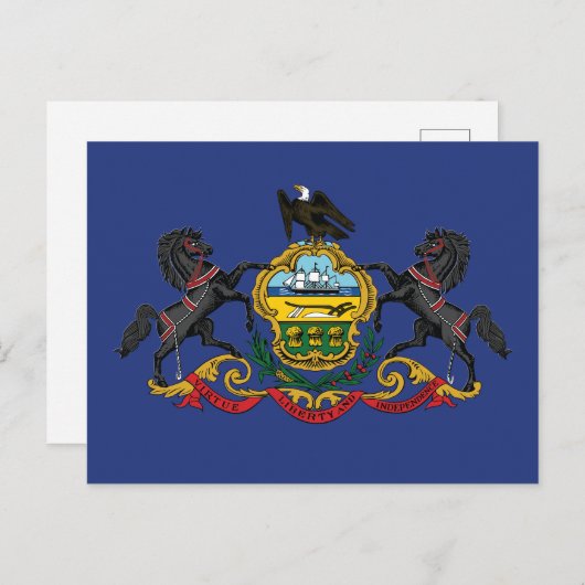 Pennsylvania State Flag Horses  ポストカード (正面/裏面)