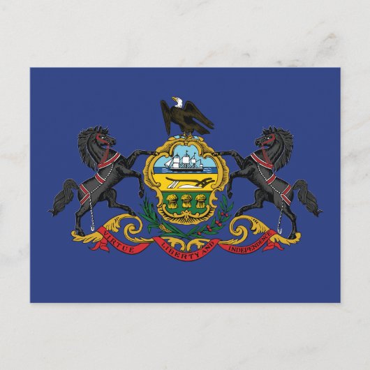 Pennsylvania State Flag Horses  ポストカード (正面)