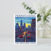 Pennsylvania the Keystone State USA Travel Place ポストカード (スタンド正面)