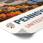 Pennsylvania USA – Vintage Travel Poster ポスター (角)
