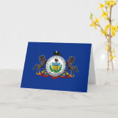Pennsylvanian Flag & Seal, Flag of Pennsylvania カード (黄色い花)