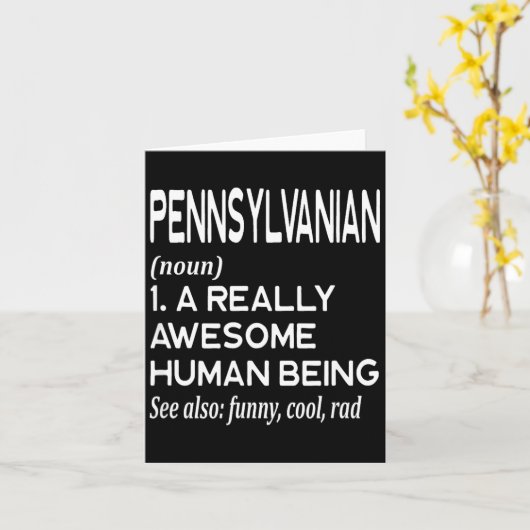 Pennsylvanian Pennsylvania Pa Philly Philadelphia  カード (黄色い花)