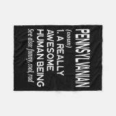 Pennsylvanian Pennsylvania Pa Philly Philadelphia  フリースブランケット (正面(横))