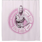 Penny Blossom Infoグラフィック シャワーカーテン (正面)