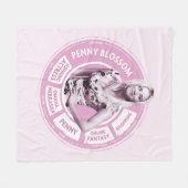 Penny Blossom Infoグラフィック フリースブランケット (正面(横))