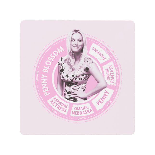 Penny Blossom Infoグラフィック メタルプリント (正面)