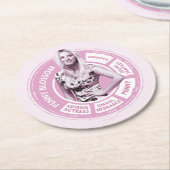 Penny Blossom Infoグラフィック ラウンドペーパーコースター (アングル)