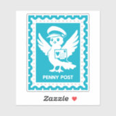 Penny Post Mascot Postage Stamp Design シール (シート)