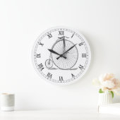 Pennyfarthing ラージ壁時計 (ホーム)