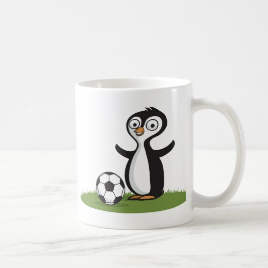 Penquinのサッカー コーヒーマグカップ (右)