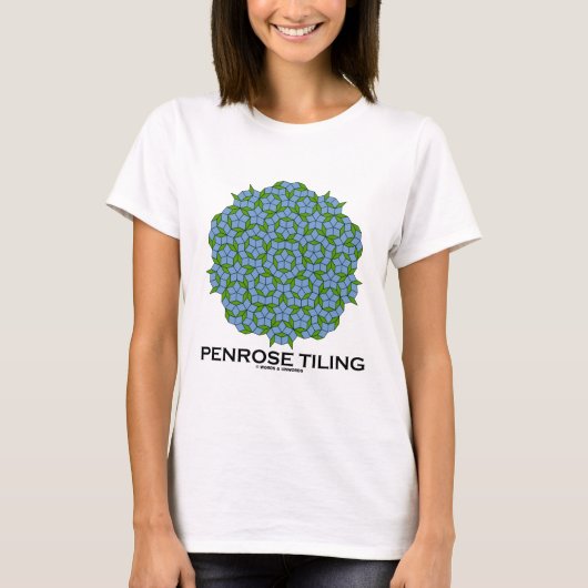Penroseのタイル(5重の対称) Tシャツ (正面)