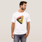 Penrose triangle, optical illusion tシャツ (正面フル)