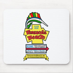 Pensacolaのビーチの印のマウスパッド マウスパッド