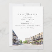 PENSACOLAフロリダの水の色の旅行の日付を保存 招待状 (正面)