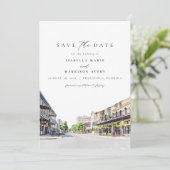 PENSACOLAフロリダの水の色の旅行の日付を保存 招待状 (スタンド正面)