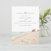 PENSACOLAフロリダ水の色のビーチ日付を保存 招待状 (スタンド正面)