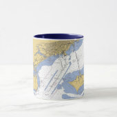 Pensacolaフロリダ航海のな港の図表のコーヒー・マグ マグカップ (中央)
