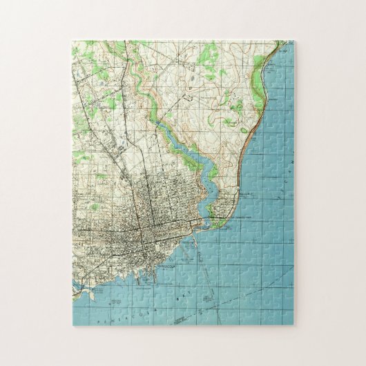 Pensacolaフロリダ(1944年)のヴィンテージの地図 ジグソーパズル (縦)