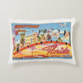 PensacolaフロリダFLの古いヴィンテージ旅行記念品 アクセントクッション (正面)