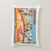 PensacolaフロリダFLの古いヴィンテージ旅行記念品 アクセントクッション (裏面(縦))