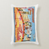 PensacolaフロリダFLの古いヴィンテージ旅行記念品 アクセントクッション (正面(垂直))