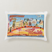 PensacolaフロリダFLの古いヴィンテージ旅行記念品 アクセントクッション (裏面)