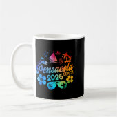 Pensacola Beach Florida 2026 Vacation Tie Dye Summ コーヒーマグカップ (左)