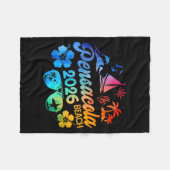 Pensacola Beach Florida 2026 Vacation Tie Dye Summ フリースブランケット (正面(横))